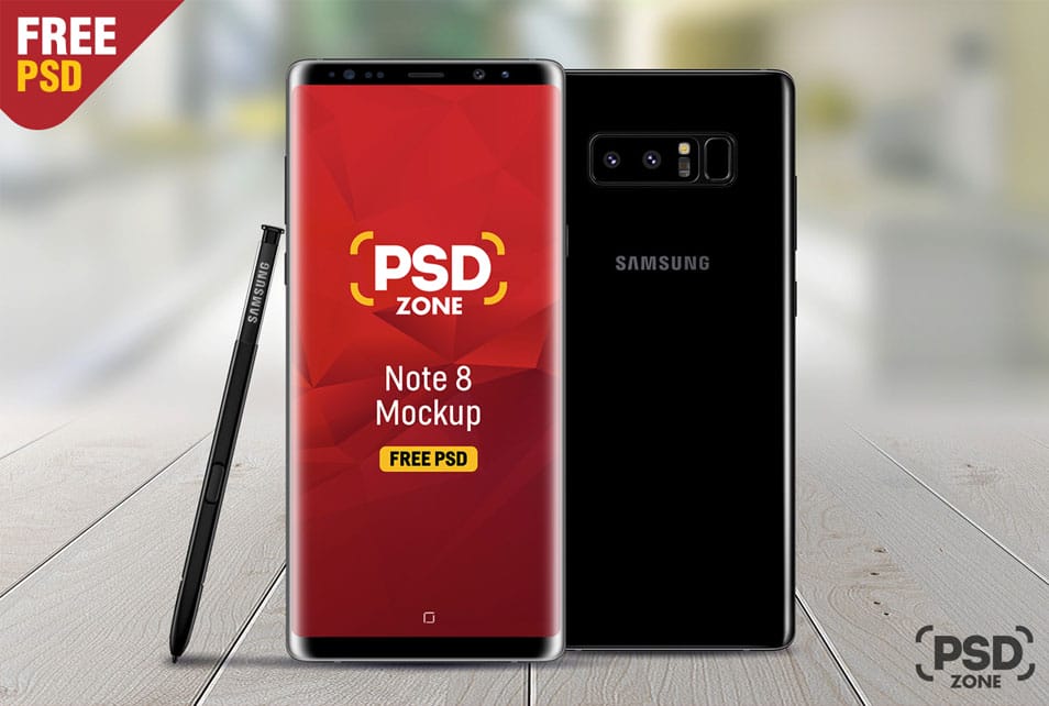 Samsung Galaxy Note 8 Mockup Free PSD