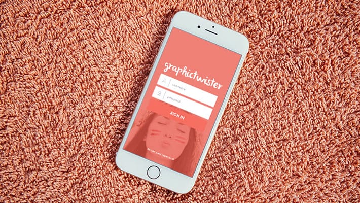 Gold iPhone 6 On Flat Towel MockUp