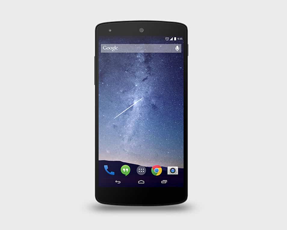 Google Nexus 5 PSD Mock-Up