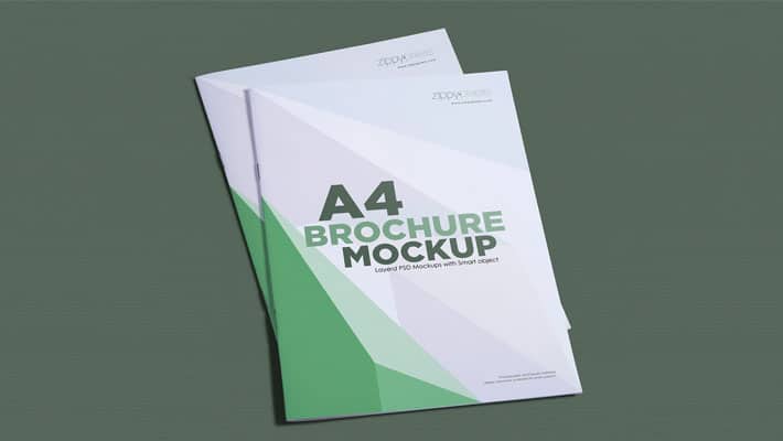 Gorgeous Free A4 Brochure Mockup In Portrait Layout