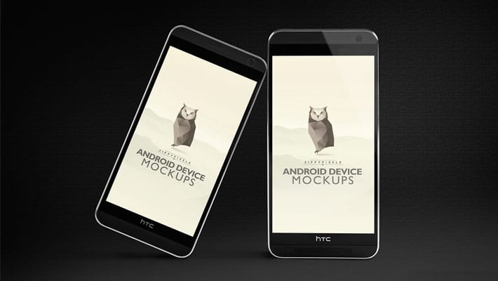 HTC One M8 Android PSD Mockup