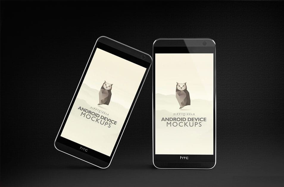 HTC One M8 Android PSD Mockup