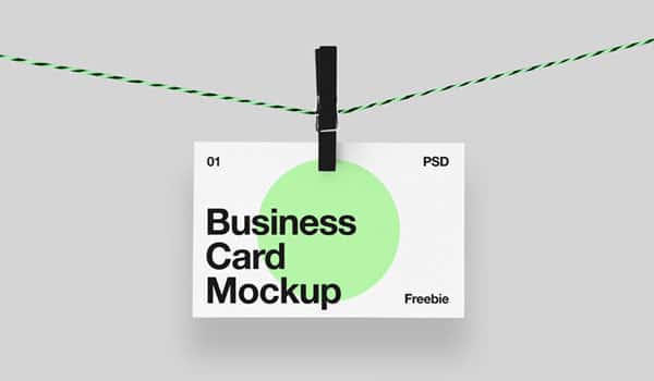 Hanging Business Card Mockup