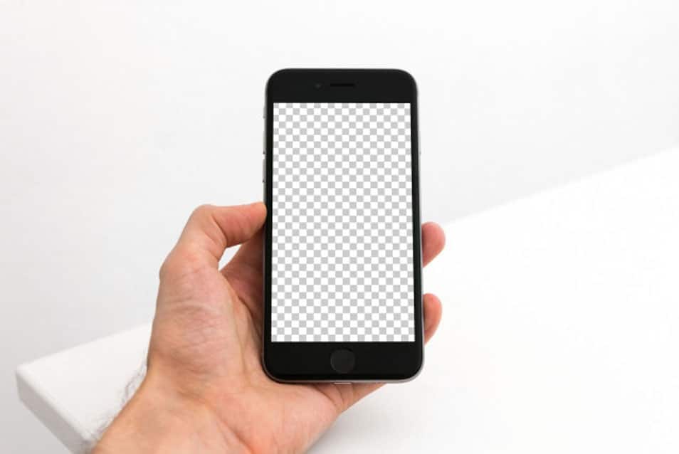 Holding iPhone 6s in Office