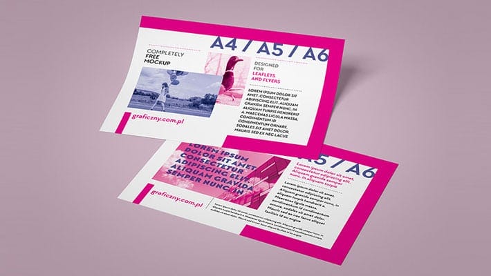 Horizontal Leaflet Mockup Set