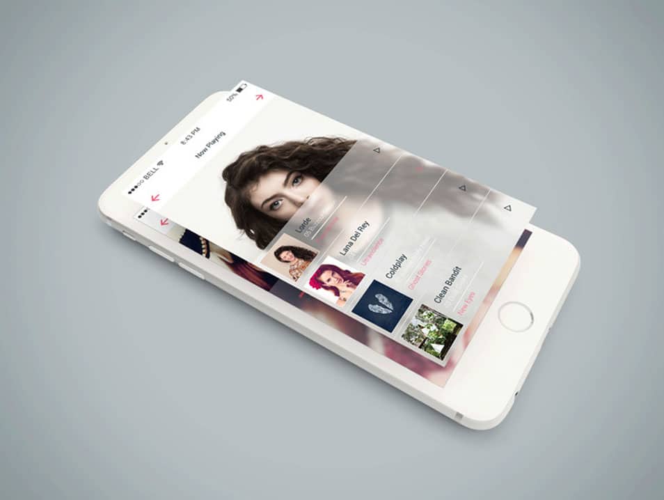 Isometric iPhone 6 PSD Mockup