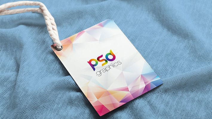 Label Tag Mockup Free PSD