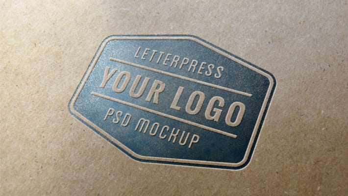Letterpress Logo MockUp
