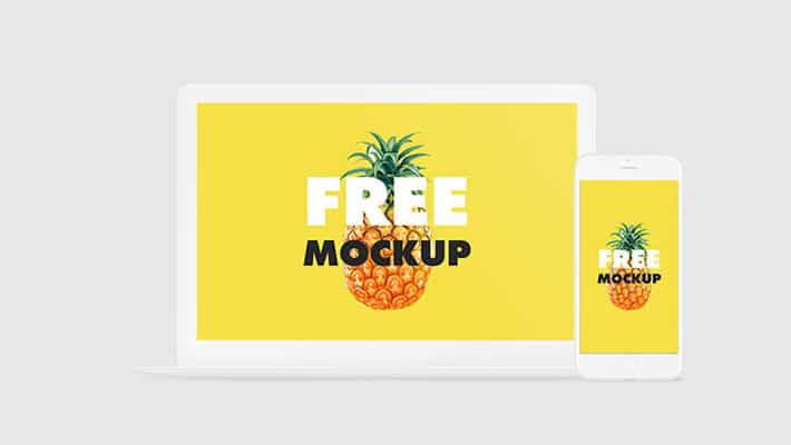 MacBook Air iPhone 6s Mockup Combo PSD
