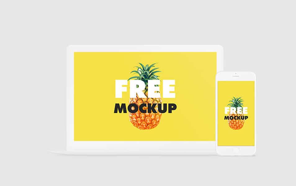 MacBook Air iPhone 6s Mockup Combo PSD