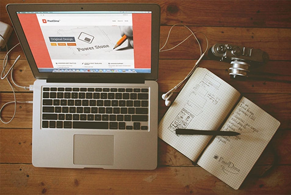 Macbook Air Screen Mock up Free PSD