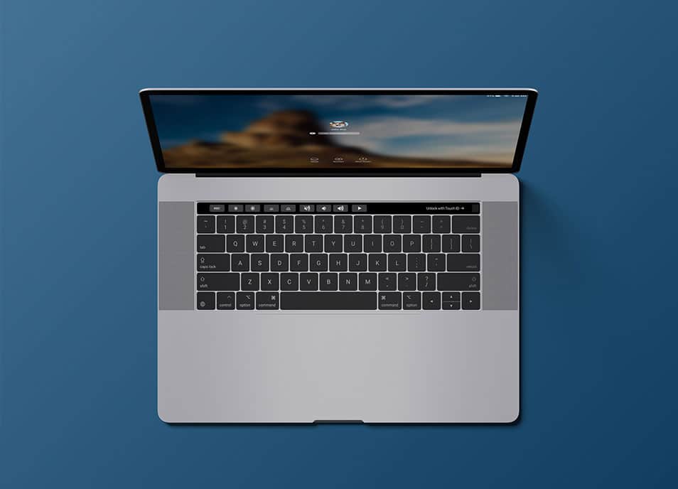 Macbook Free PSD Mockup