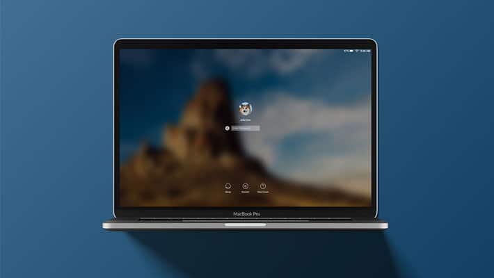 Macbook Front Free PSD Mockup