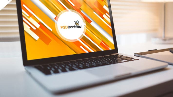 Macbook Pro in Indoor Mockup PSD