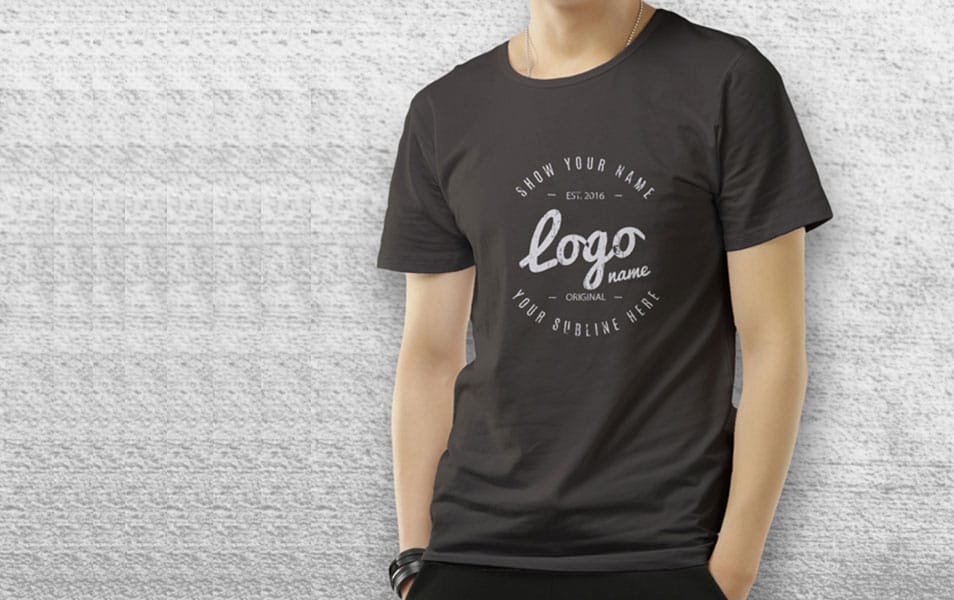 Male Multi Color T-shirt Mock up