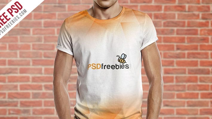 Men T-Shirt Mockup Free PSD