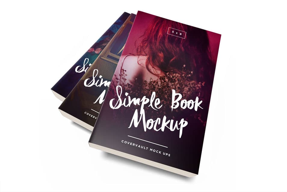 Messy 5 x 8 Paperback Book Stack Template