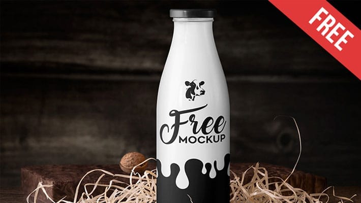 Milk Bottle Mockup