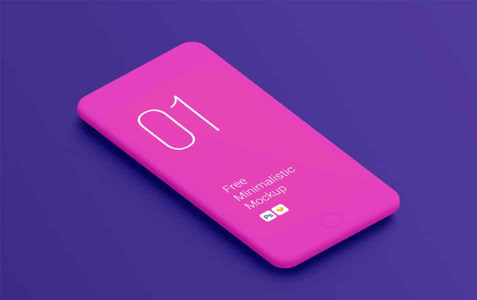 Free Minimalistic Smartphones Mockups