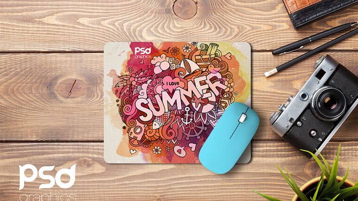 Mouse Pad Mockup Free PSD