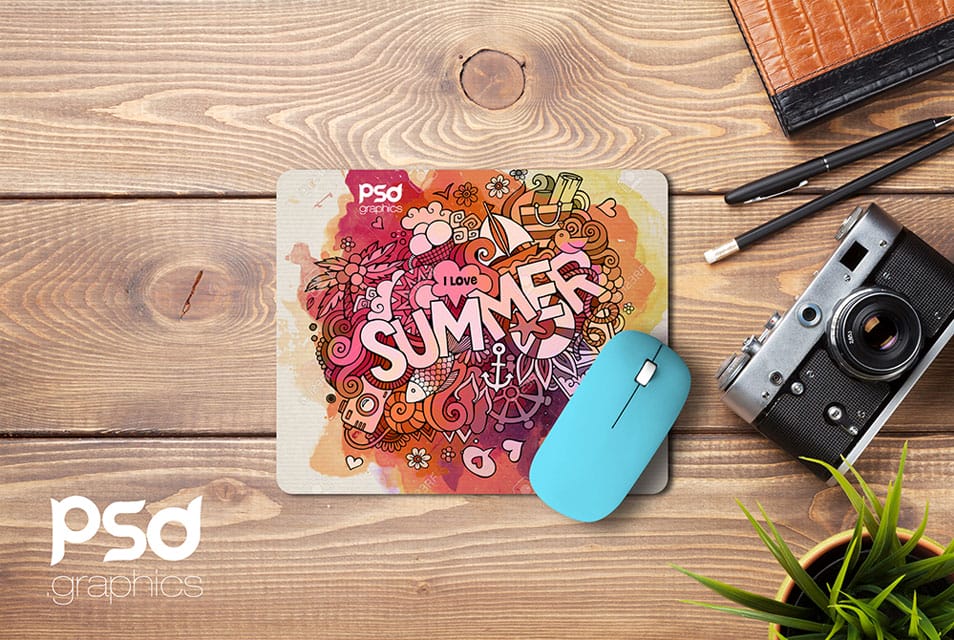 Mouse Pad Mockup Free PSD