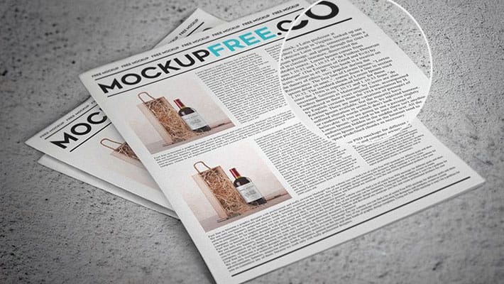 Newspaper / Newsletter Free PSD Mockup