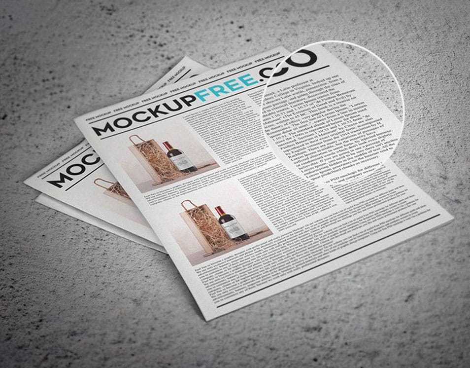 Newspaper / Newsletter Free PSD Mockup