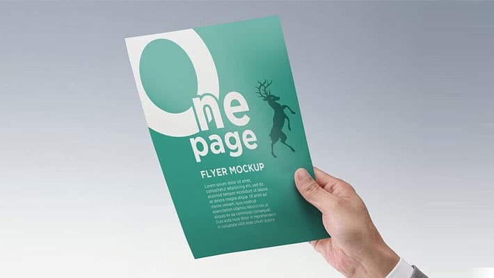 One Page Flyer Mockup