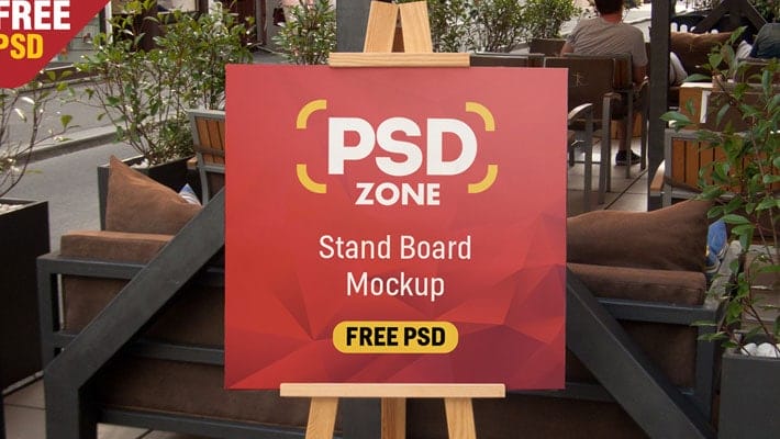 Outdoor Restaurant Menu Stand Board Mockup