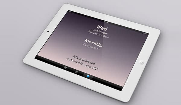 PSD iPad Perspective Mockup