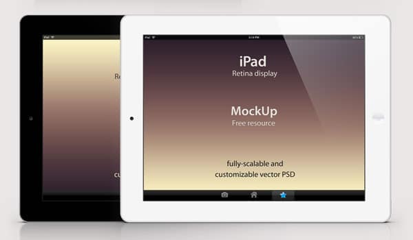 PSD iPad Retina Mockup Template