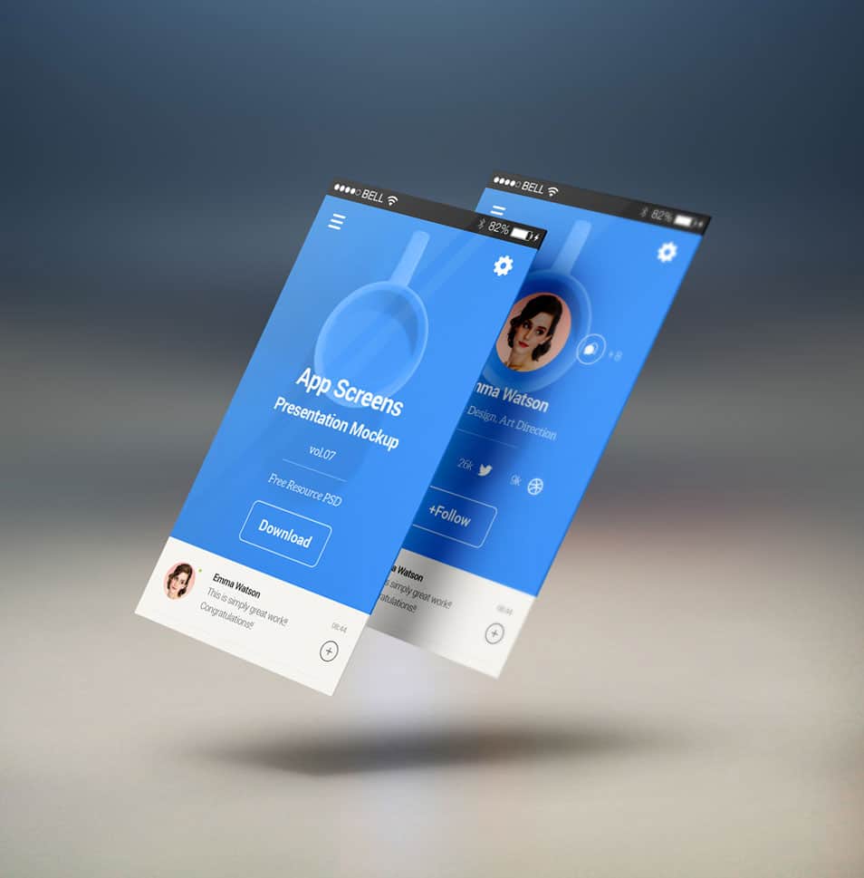 Perspective App Screens Mock-Up