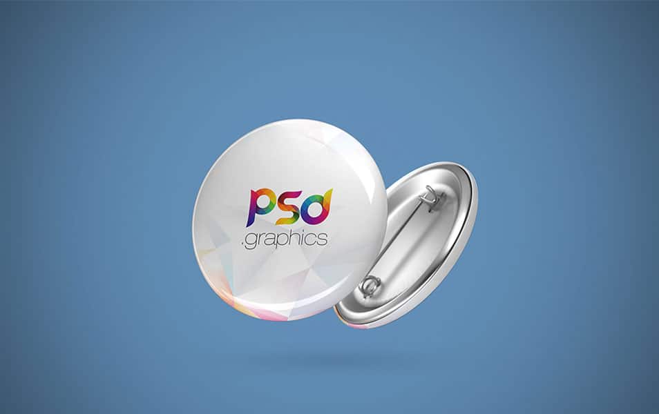 Pin Button Badge Mockup Free PSD