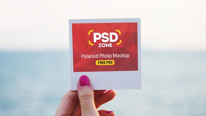 Polaroid Photo Mockup PSD