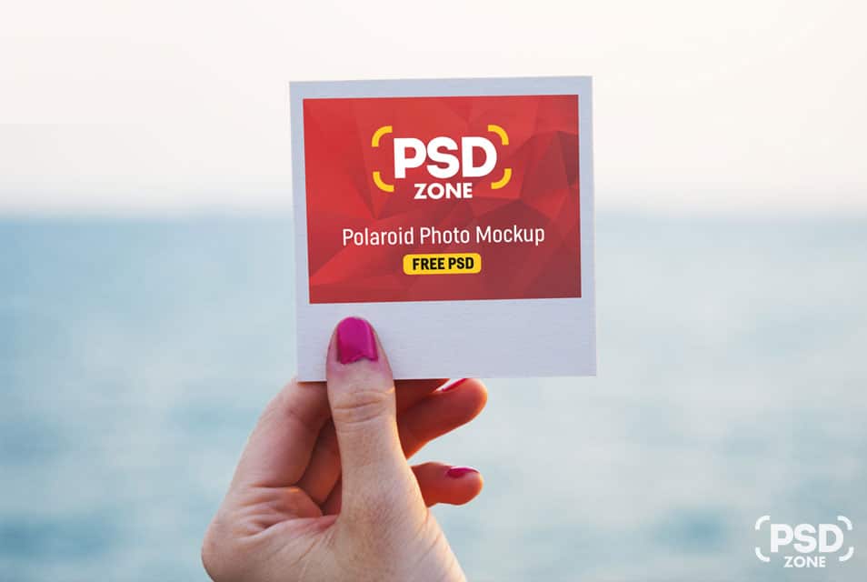Polaroid Photo Mockup PSD