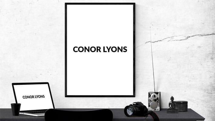 Poster & Macbook Desktop Mockup