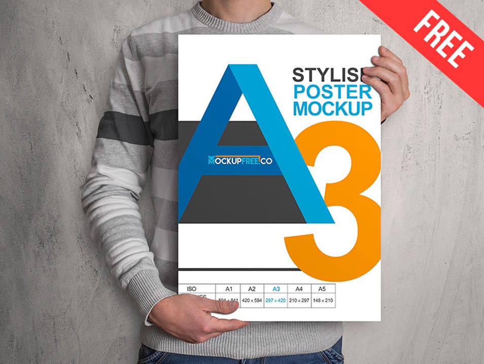 Poster Mockup Free PSD