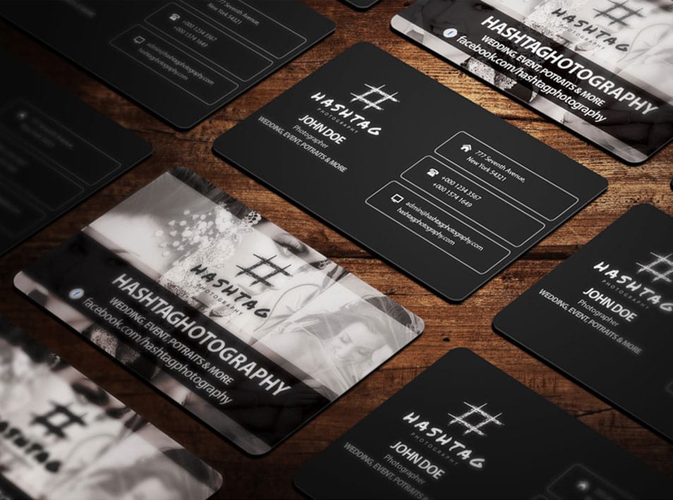 Premium Quality Rounded Corner Business Card Mockup