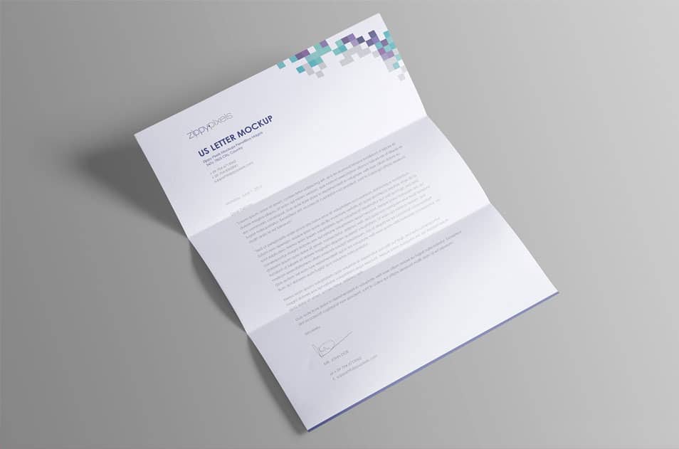 Professional & Clean Free US Letter Paper Mock-Up
