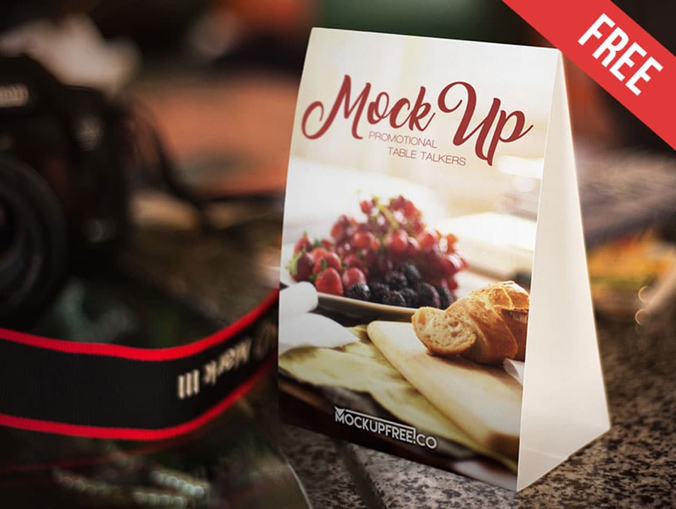 Promotional Table Talkers PSD Mockup