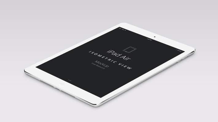 PSD iPad Air Perspective Mockup