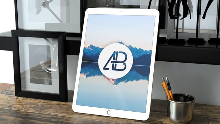 Realistic 12.9 Inch iPad Pro Mockup