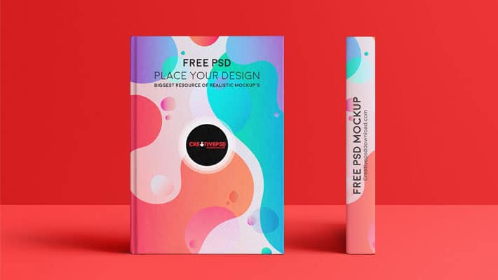 Realistic Book Cover Design Free PSD Mockup