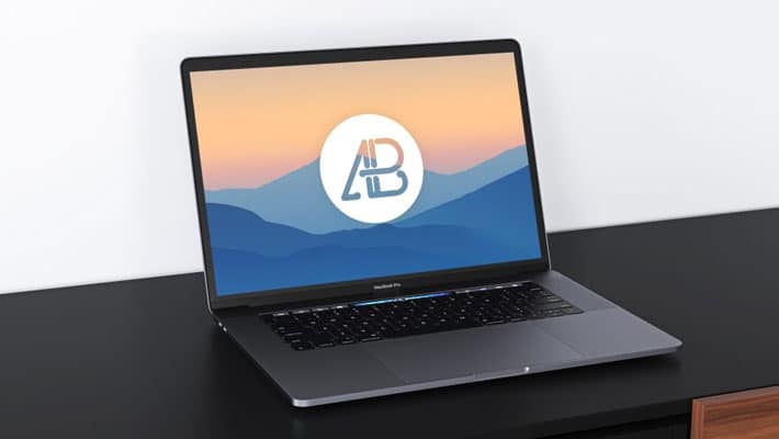 Realistic Space Grey MacBook Pro Mockup