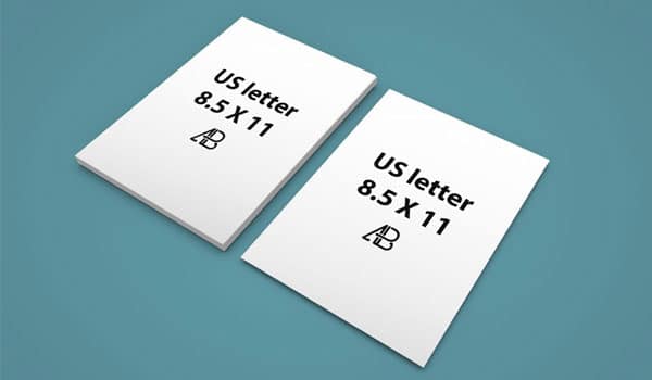 Realistic US Letter Paper Mockup