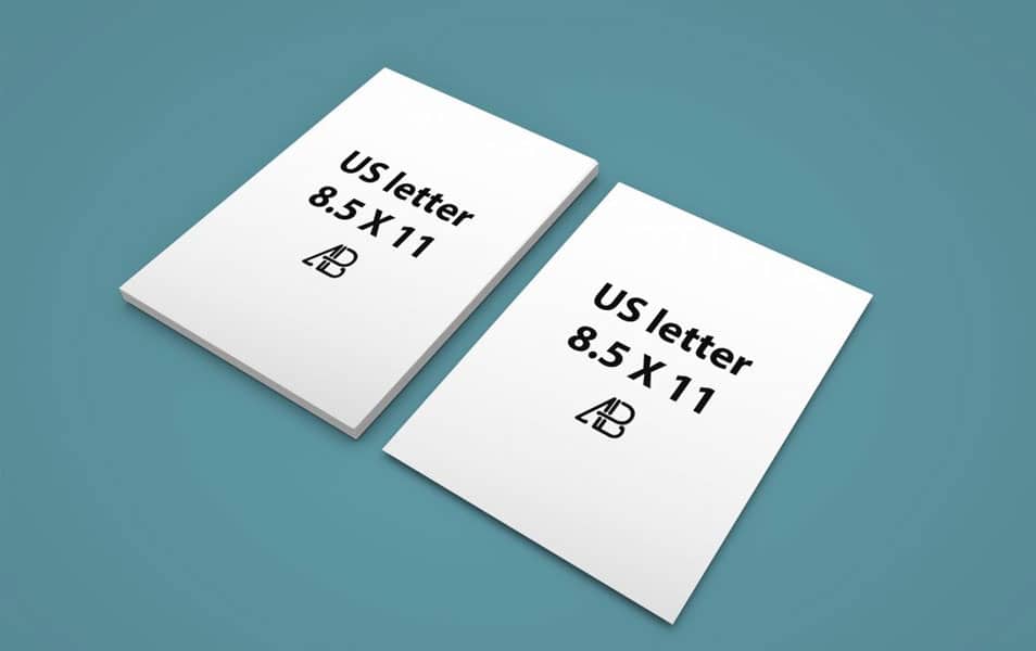 Realistic US Letter Paper Mockup