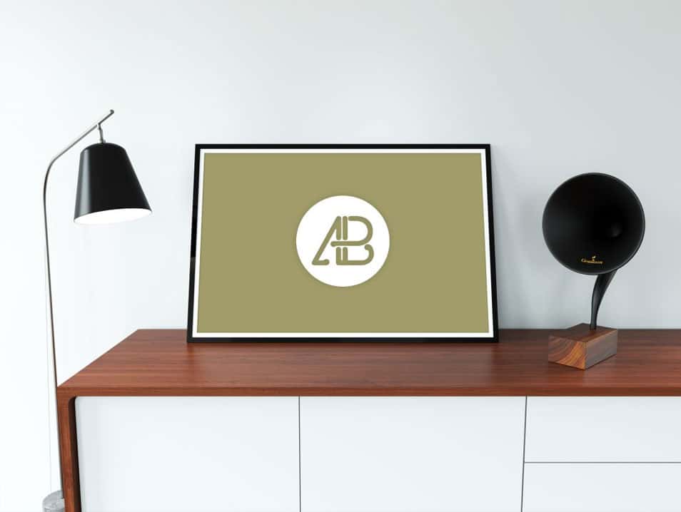 Realistic Wide Poster Mockup