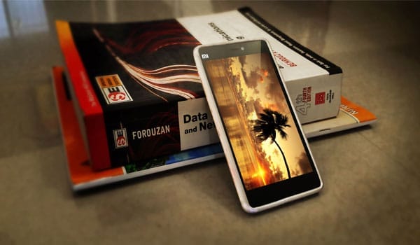 Realistic Xiaomi MI4i with Book Mockup