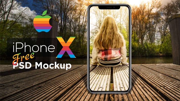Realistic iPhone X Free PSD Mockup
