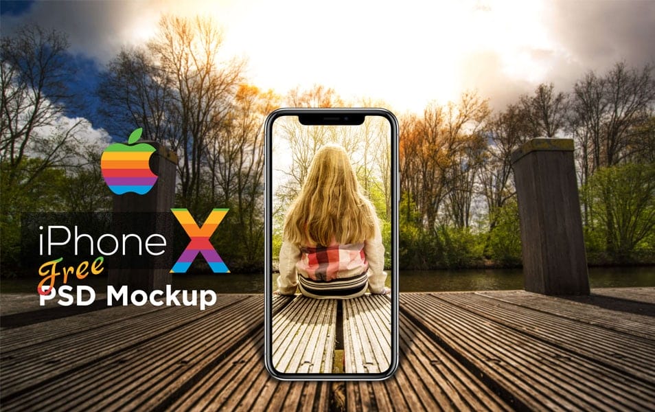 Realistic iPhone X Free PSD Mockup